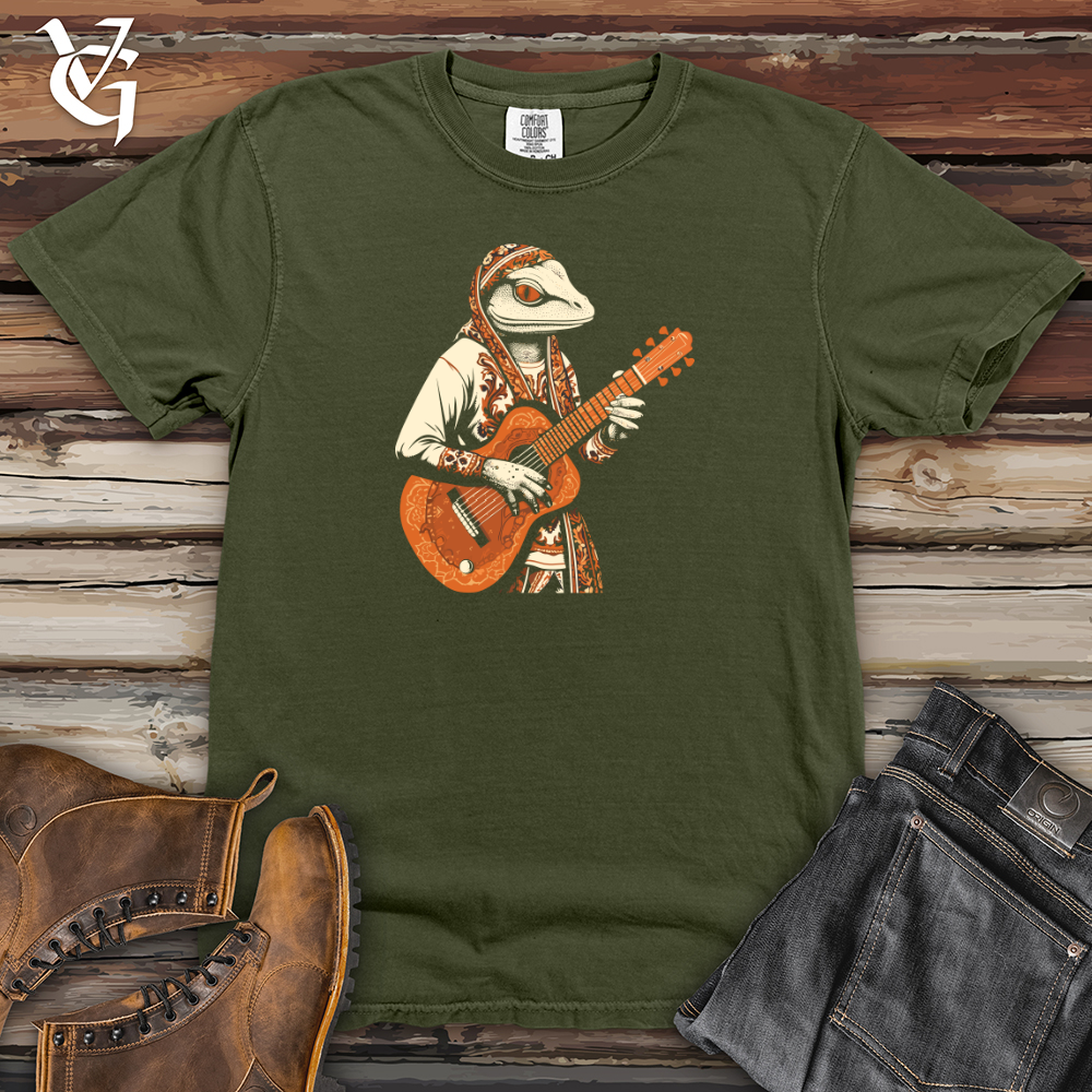 Viking Goods Lizard Desert Guitar Heavy Cotton Comfort Colors Tee Moss / L