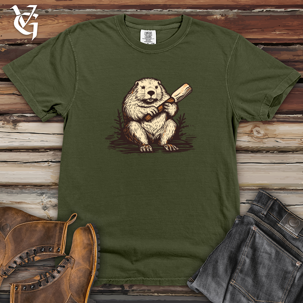Viking Goods Lumberjack Beaver Heavy Cotton Comfort Colors Tee Moss / L