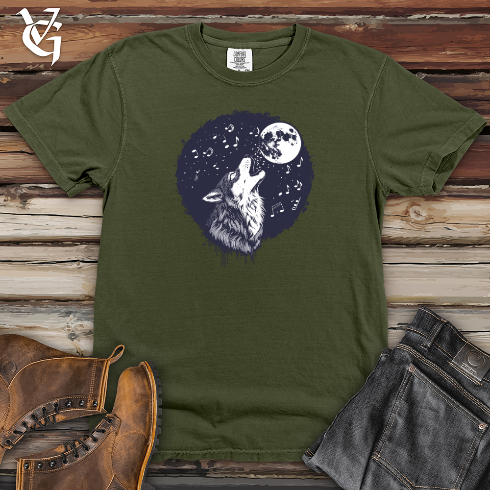 Viking Goods Lunar Wolf Ballad Heavy Cotton Comfort Colors Tee Moss / L