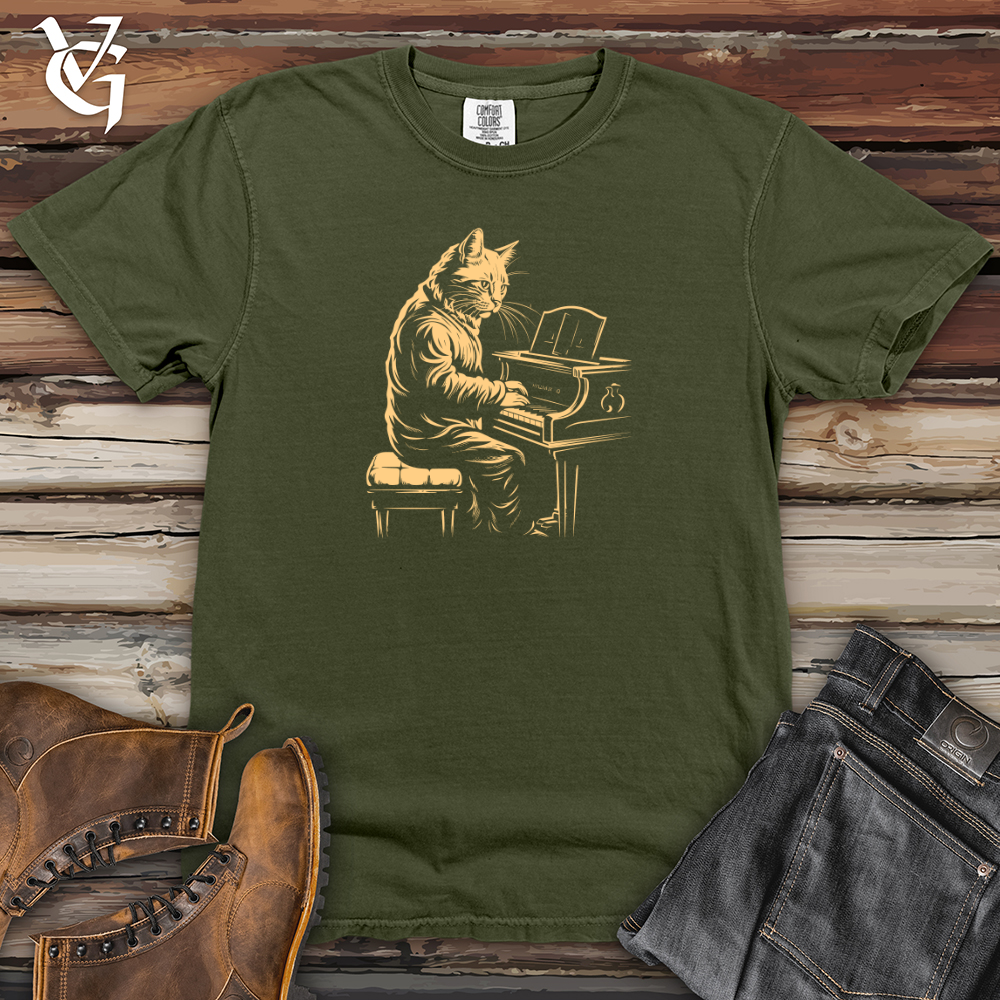 Viking Goods Melodic Feline Heavy Cotton Comfort Colors Tee Moss / L