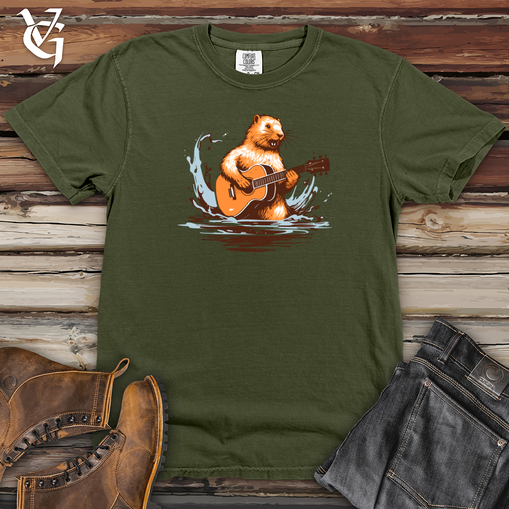 Viking Goods Melody Carving Beaver Heavy Cotton Comfort Colors Tee Moss / L