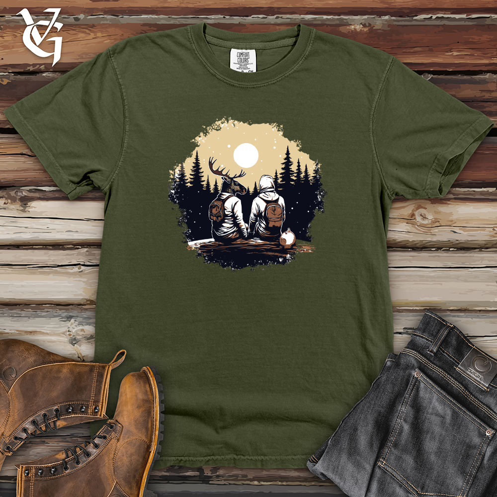 Viking Goods Moose Wilderness Encounter Heavy Cotton Comfort Colors Tee Moss / L