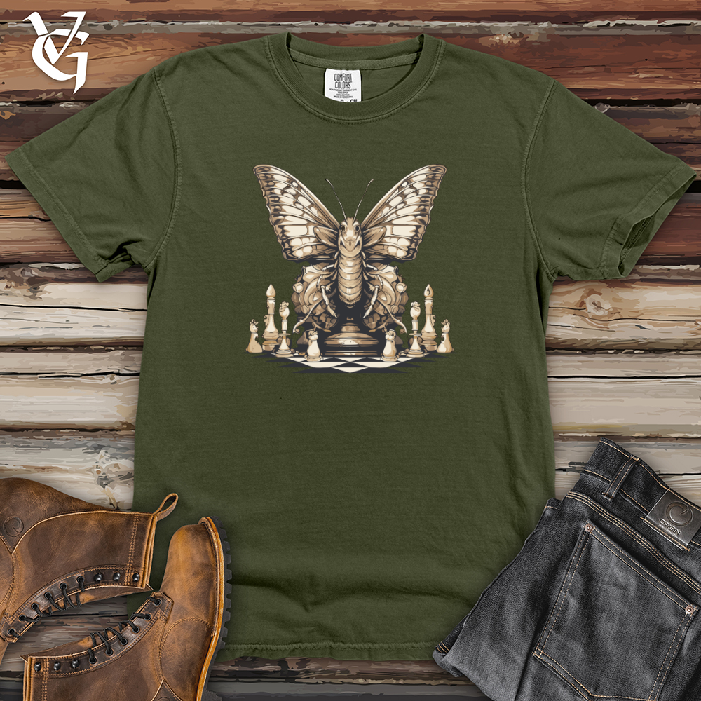 Viking Goods Moth Strategy Flutter Chess Checkmate Heavy Cotton Comfort Colors Tee Moss / L