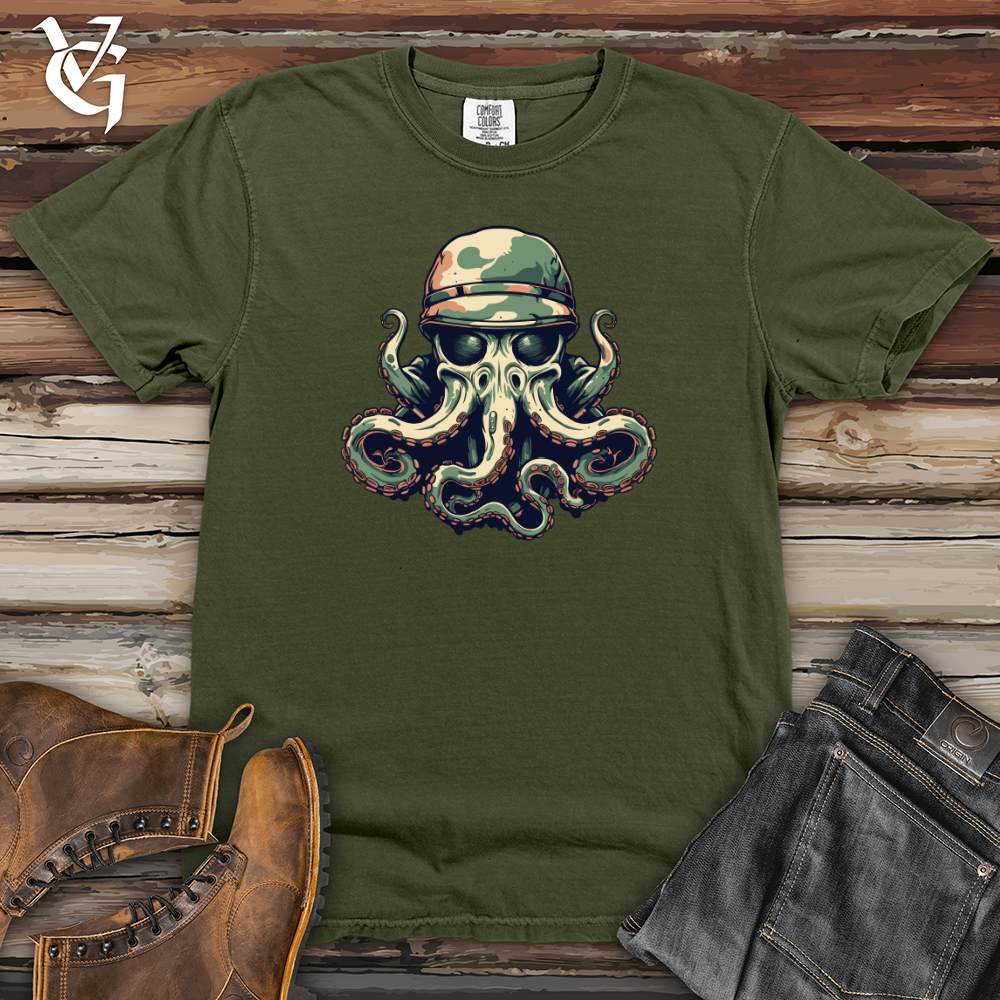 Viking Goods Octopus Camo Army Outfit Operation Heavy Cotton Comfort Colors Tee Moss / L