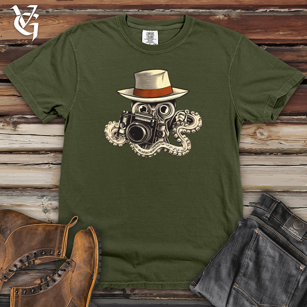 Viking Goods Octopus Capturing Essence Clicks Heavy Cotton Comfort Colors Tee Moss / L