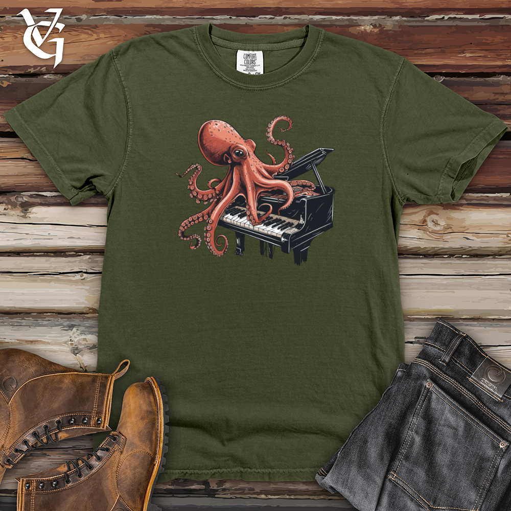 Viking Goods Octopus Piano Melody Heavy Cotton Comfort Colors Tee Moss / L