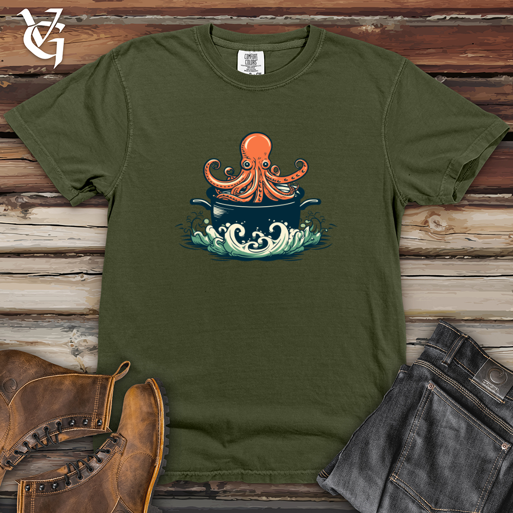 Viking Goods Octopus Soup Chef Heavy Cotton Comfort Colors Tee Moss / L