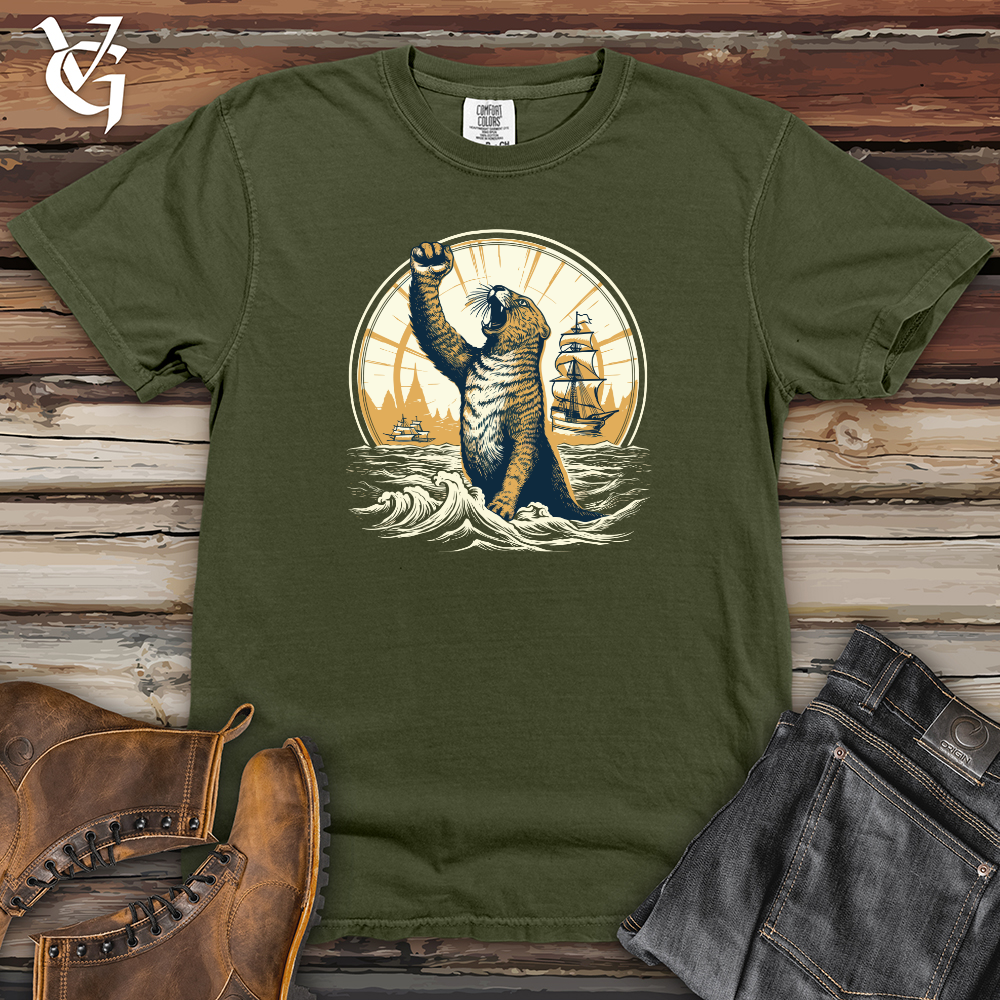 Viking Goods Otter Nautical Triumph Heavy Cotton Comfort Colors Tee Moss / L