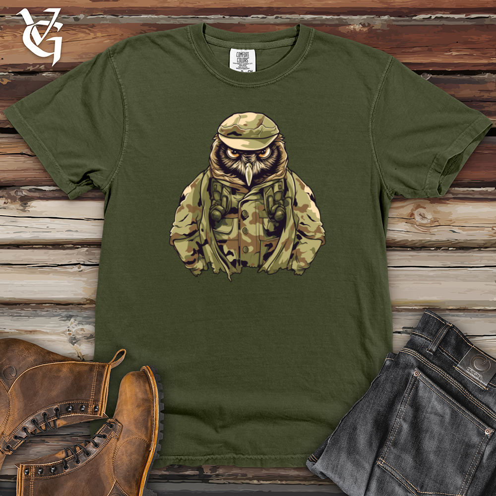 Viking Goods Owl Camo Army Stealth Mission Heavy Cotton Comfort Colors Tee Moss / L