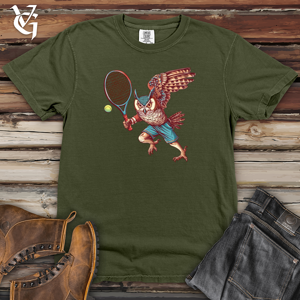 Viking Goods Owl Tennis Champion Heavy Cotton Comfort Colors Tee Moss / L