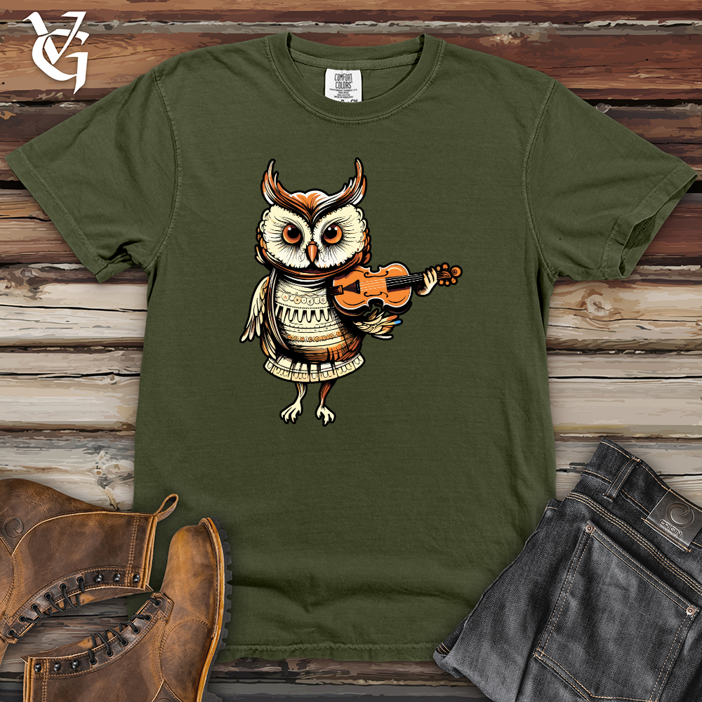 Viking Goods Owl Violinist Nocturne Heavy Cotton Comfort Colors Tee Moss / L