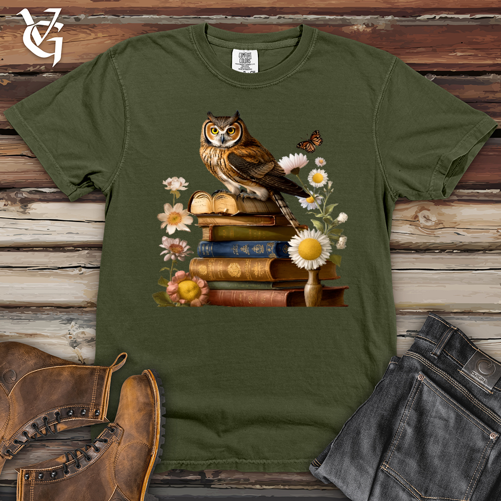 Viking Goods Owl Wisdom Heavy Cotton Comfort Colors Tee Moss / L