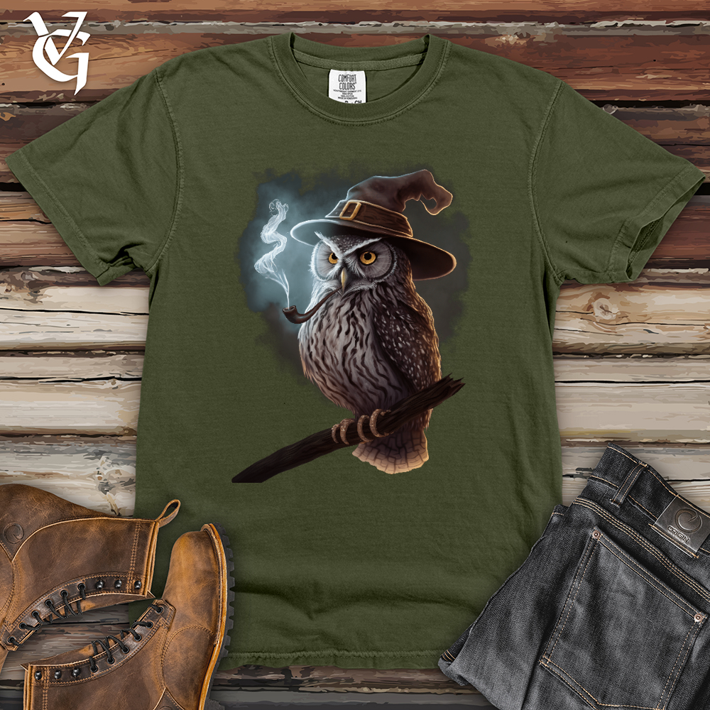 Viking Goods Owl Wizard Heavy Cotton Comfort Colors Tee Moss / L
