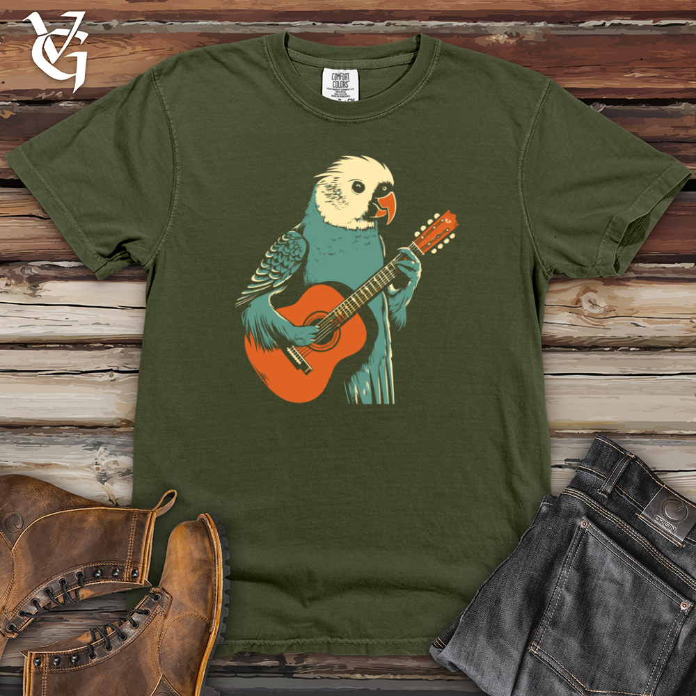 Viking Goods Parrot Acoustic Serenade Heavy Cotton Comfort Colors Tee Moss / L