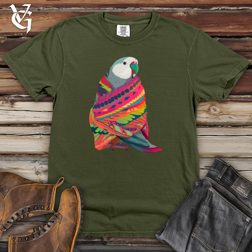 Viking Goods Parrot Patterned Wrap Heavy Cotton Comfort Colors Tee Moss / L