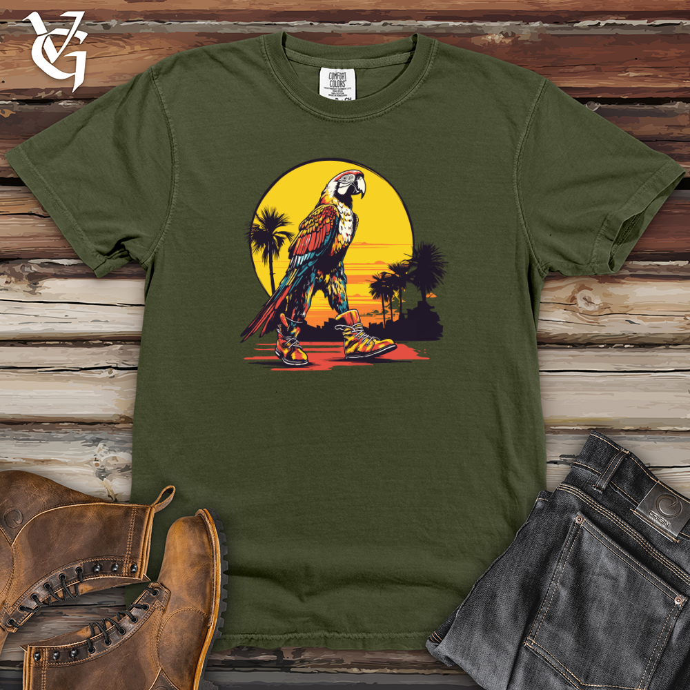 Viking Goods Parrot Sneaker Sunset Heavy Cotton Comfort Colors Tee Moss / L