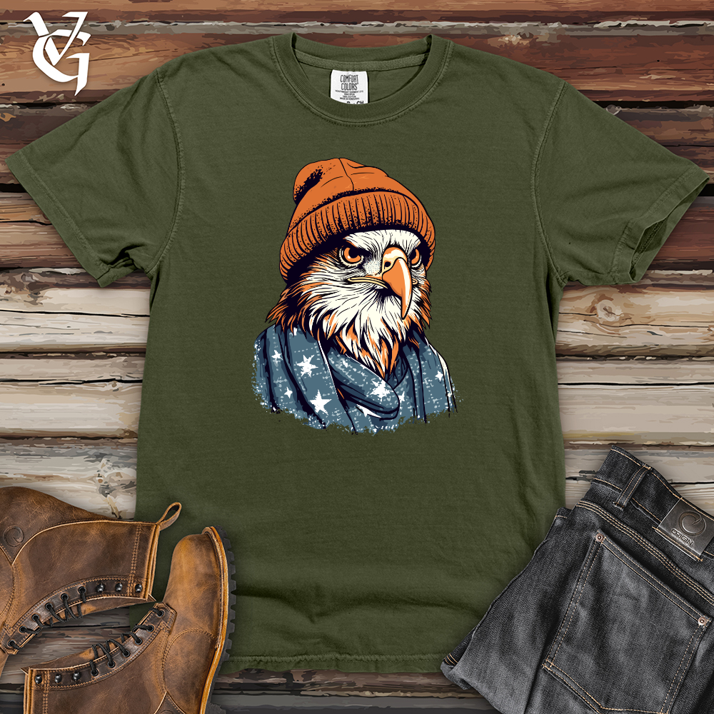 Viking Goods Patriotic Hawk Heavy Cotton Comfort Colors Tee Moss / L