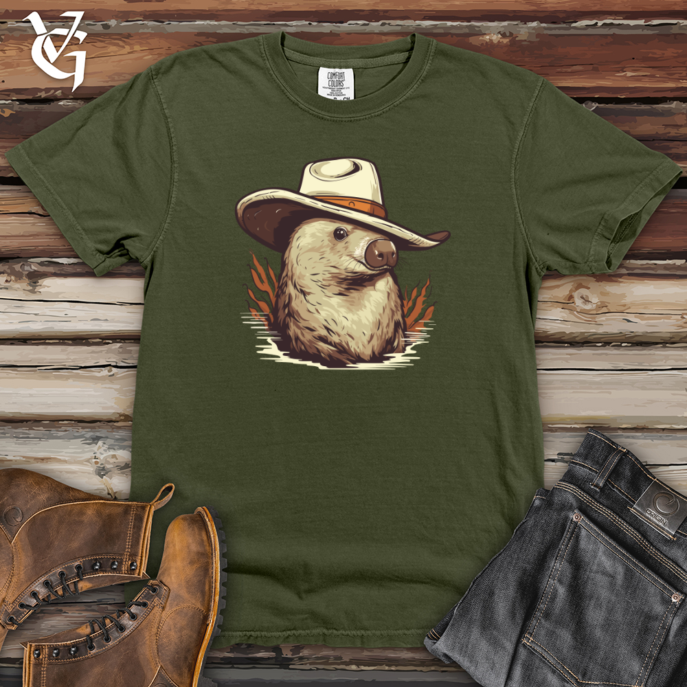 Viking Goods Platypus Cowboy Heavy Cotton Comfort Colors Tee Moss / L