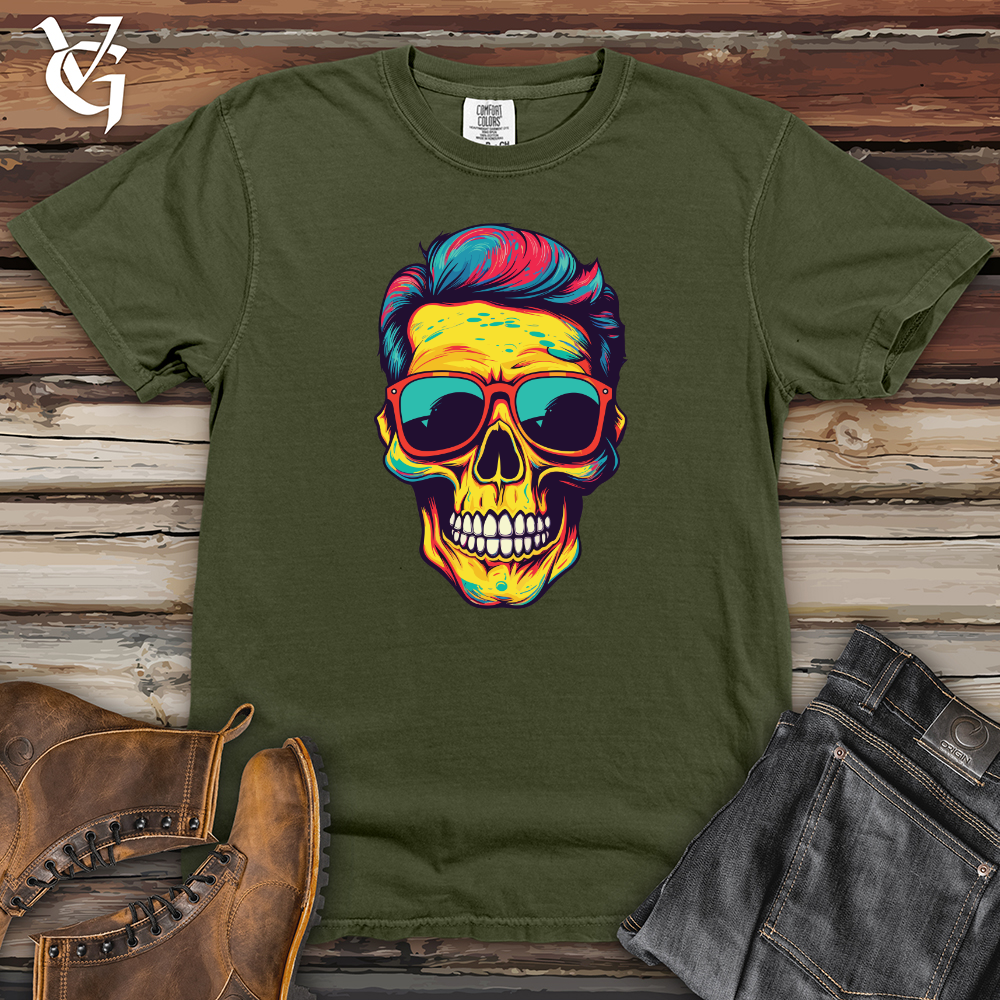 Viking Goods Pop Skull Revival Heavy Cotton Comfort Colors Tee Moss / L