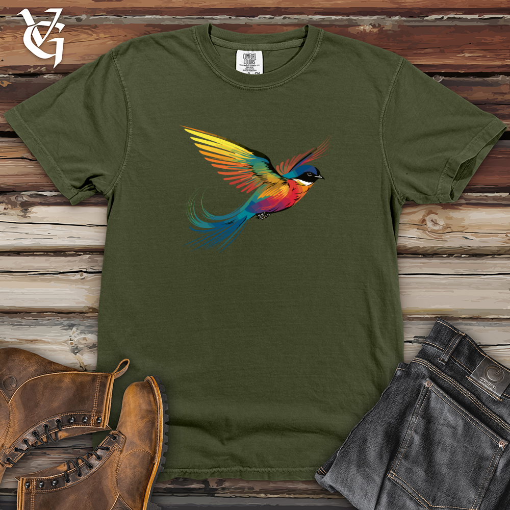 Viking Goods Prismatic Winged Swallow Heavy Cotton Comfort Colors Tee Moss / L