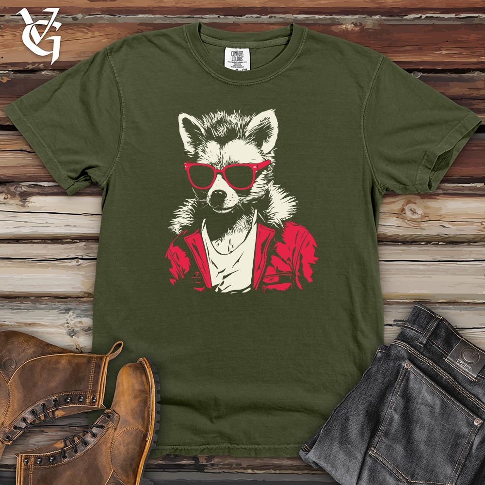 Viking Goods Raccoon Retro Heavy Cotton Comfort Colors Tee Moss / L