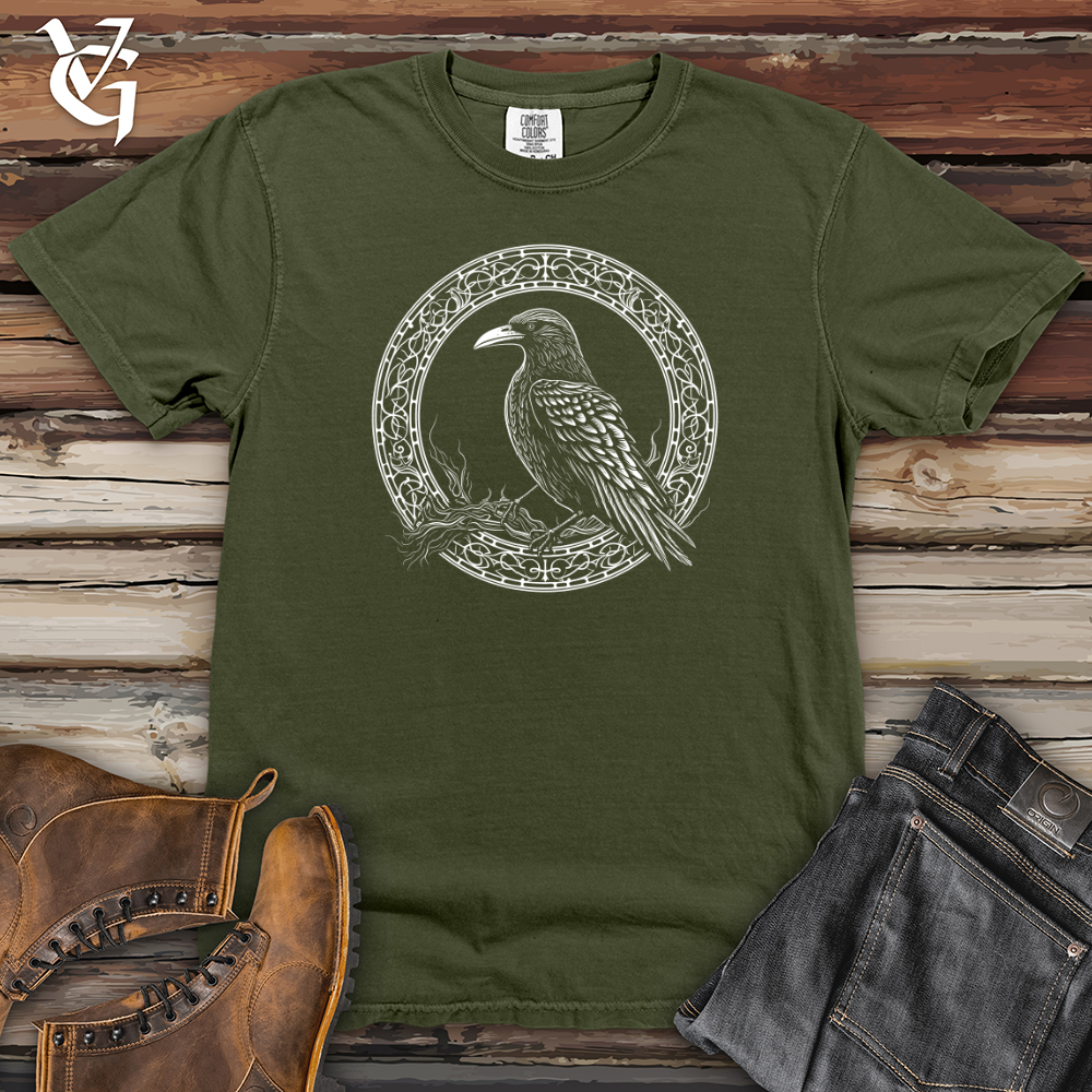 Viking Goods Raven Gothic Elegance Heavy Cotton Comfort Colors Tee Moss / L