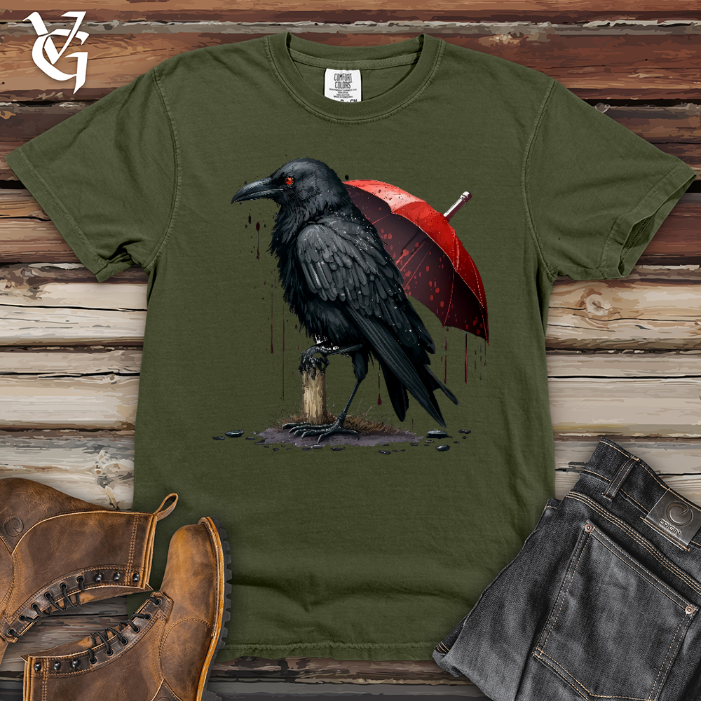 Viking Goods Raven In The Rain Comfort Heavy Cotton Comfort Colors Tee Moss / L