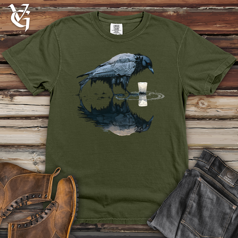 Viking Goods Raven Reflection Heavy Cotton Comfort Colors Tee Moss / L