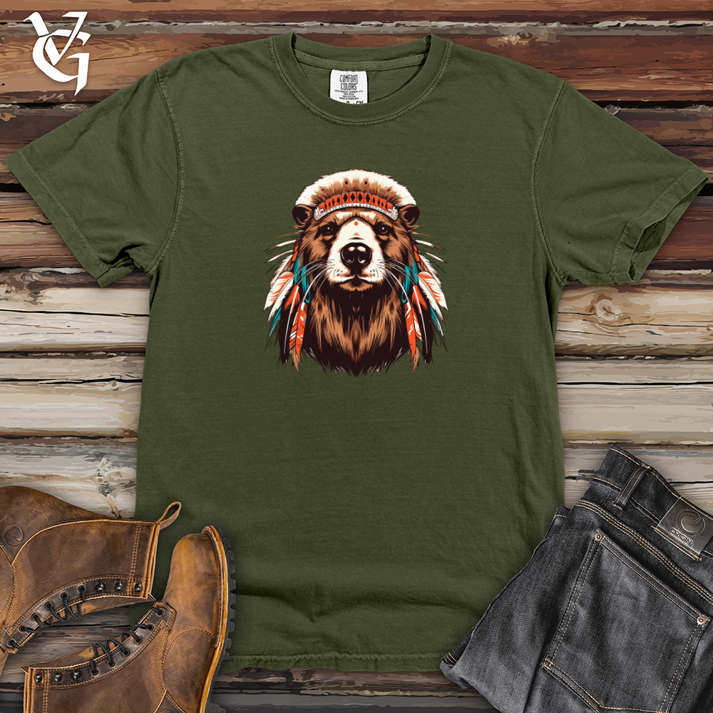 Viking Goods Retro Artistic Beaver 01 Heavy Cotton Comfort Colors Tee Moss / L