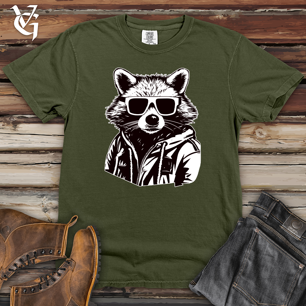 Viking Goods Retro Bandit Raccoon Heavy Cotton Comfort Colors Tee Moss / L