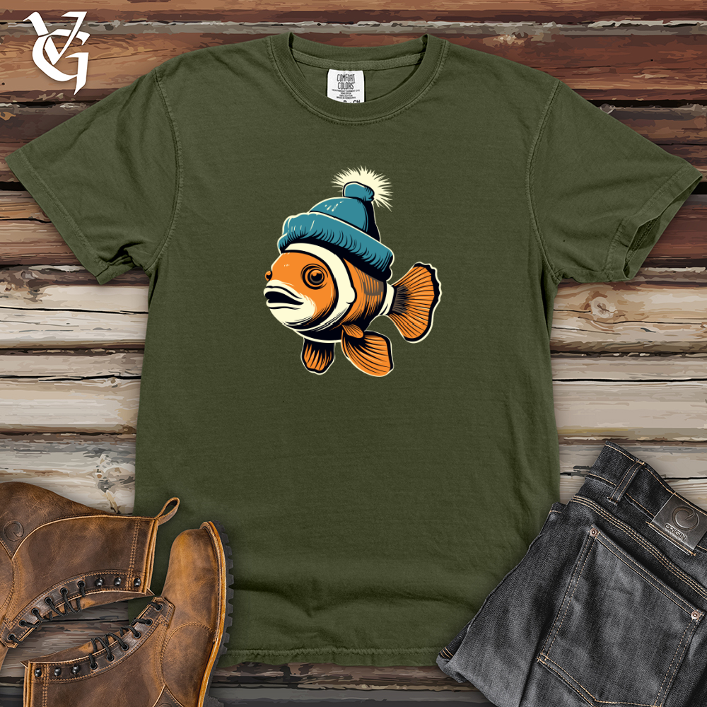 Viking Goods Retro Beanie Clownfish 01 Heavy Cotton Comfort Colors Tee Moss / L