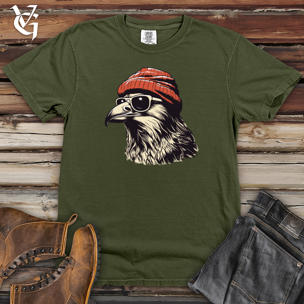 Viking Goods Retro Cool Crow Heavy Cotton Comfort Colors Tee Moss / L