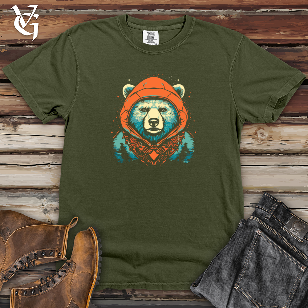Viking Goods Retro Cosmic Beanie Bear Heavy Cotton Comfort Colors Tee Moss / L