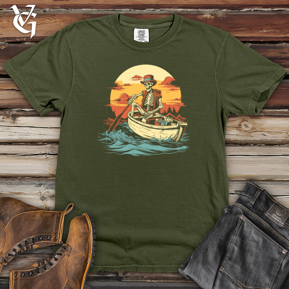Viking Goods Retro Futurist Captain Heavy Cotton Comfort Colors Tee Moss / L