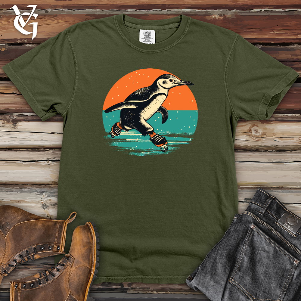 Viking Goods Retro Glide Penguin Heavy Cotton Comfort Colors Tee Moss / L