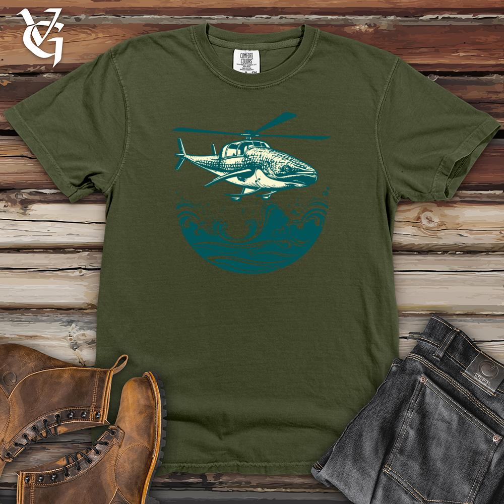 Viking Goods Retro HeliMarine Heavy Cotton Comfort Colors Tee Moss / L