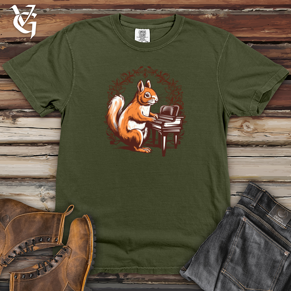 Viking Goods Retro Piano Squirrel 01 Heavy Cotton Comfort Colors Tee Moss / L