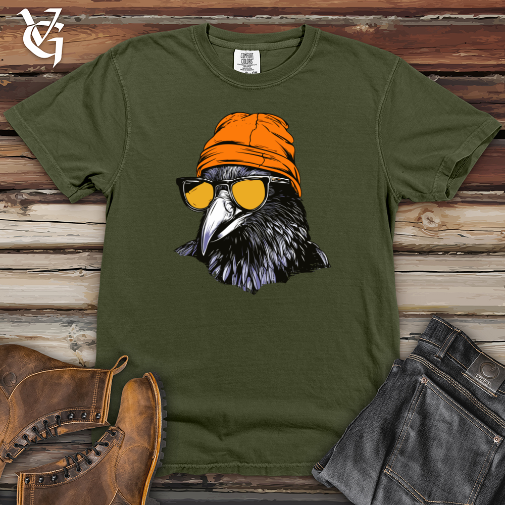 Viking Goods Retro Raven Shades Heavy Cotton Comfort Colors Tee Moss / L