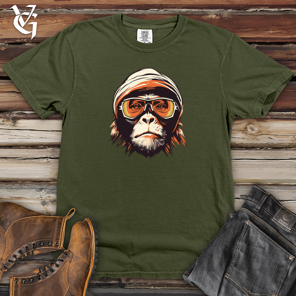 Viking Goods Retro Rebel Monkey Heavy Cotton Comfort Colors Tee Moss / L