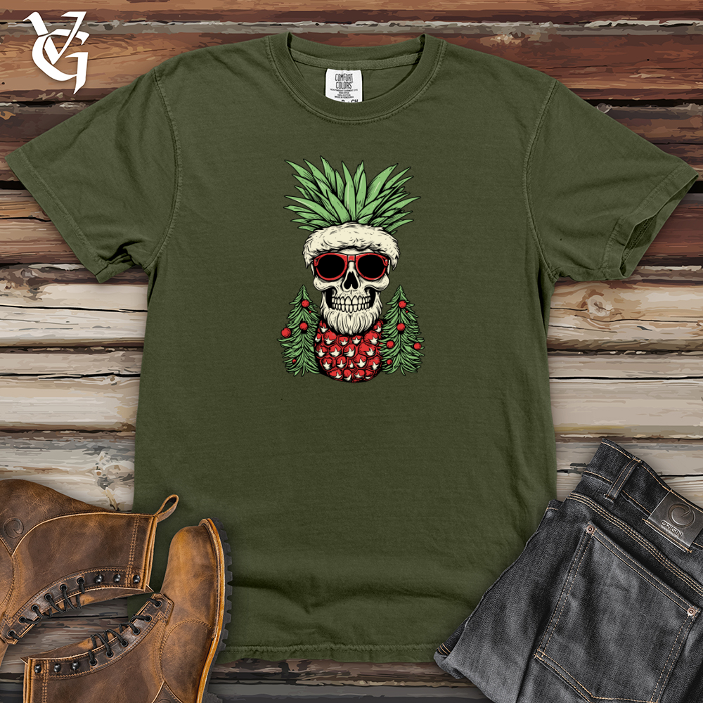 Viking Goods Retro Santa Pineapple Heavy Cotton Comfort Colors Tee Moss / L