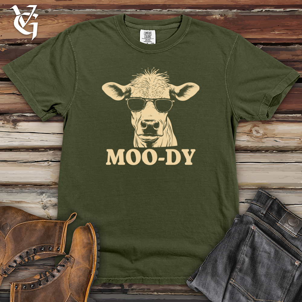 Viking Goods Retro Shades Cow Heavy Cotton Comfort Colors Tee Moss / L