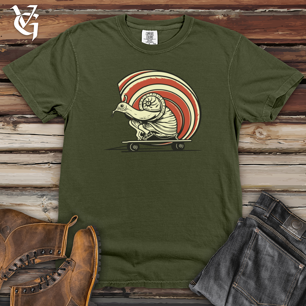 Viking Goods Retro Skate Snail Heavy Cotton Comfort Colors Tee Moss / L