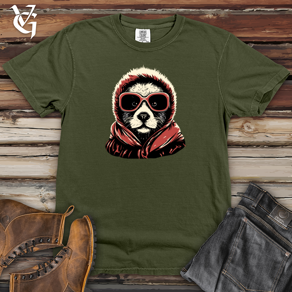 Viking Goods Retro Ski Masked Panda Heavy Cotton Comfort Colors Tee Moss / L