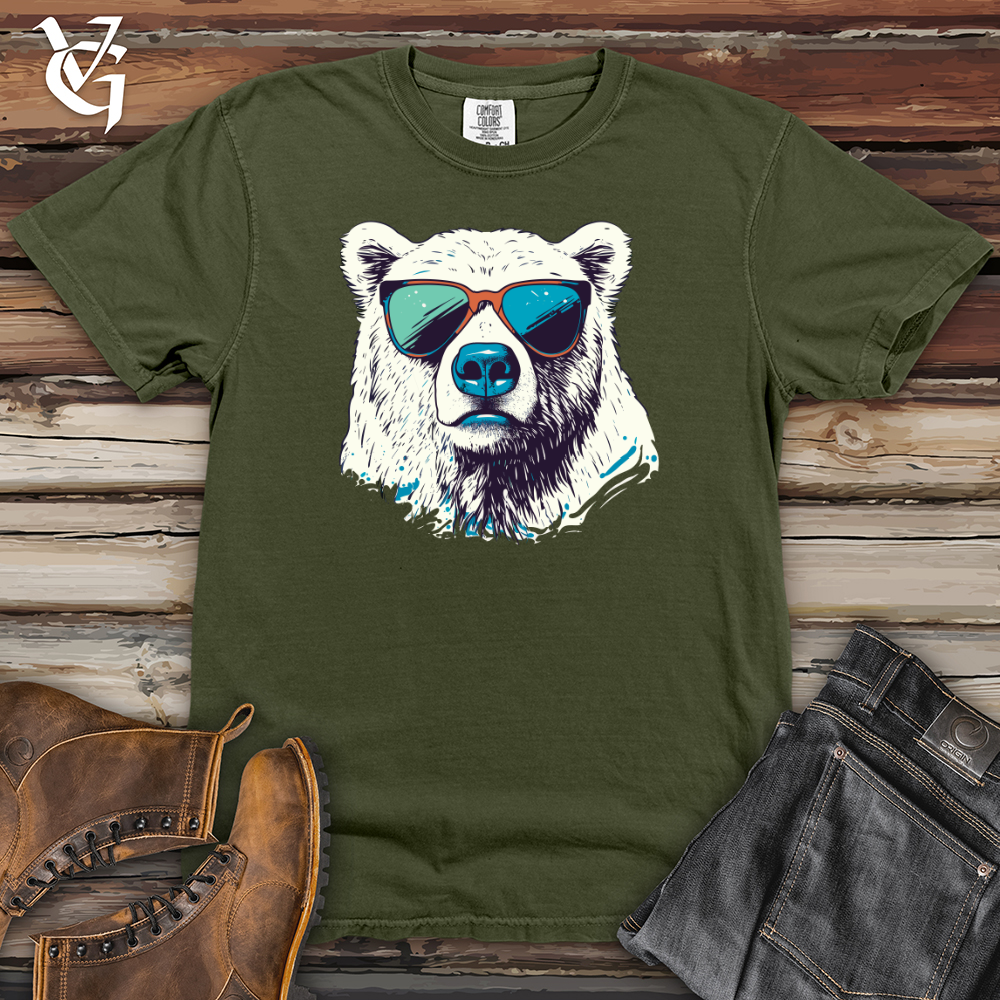 Viking Goods Retro Sunnies Bear Heavy Cotton Comfort Colors Tee Moss / L