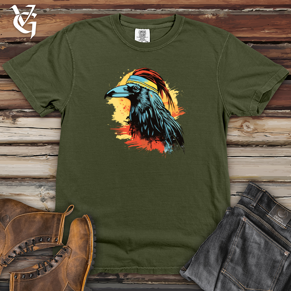 Viking Goods Retro Surfing Raven Heavy Cotton Comfort Colors Tee Moss / L