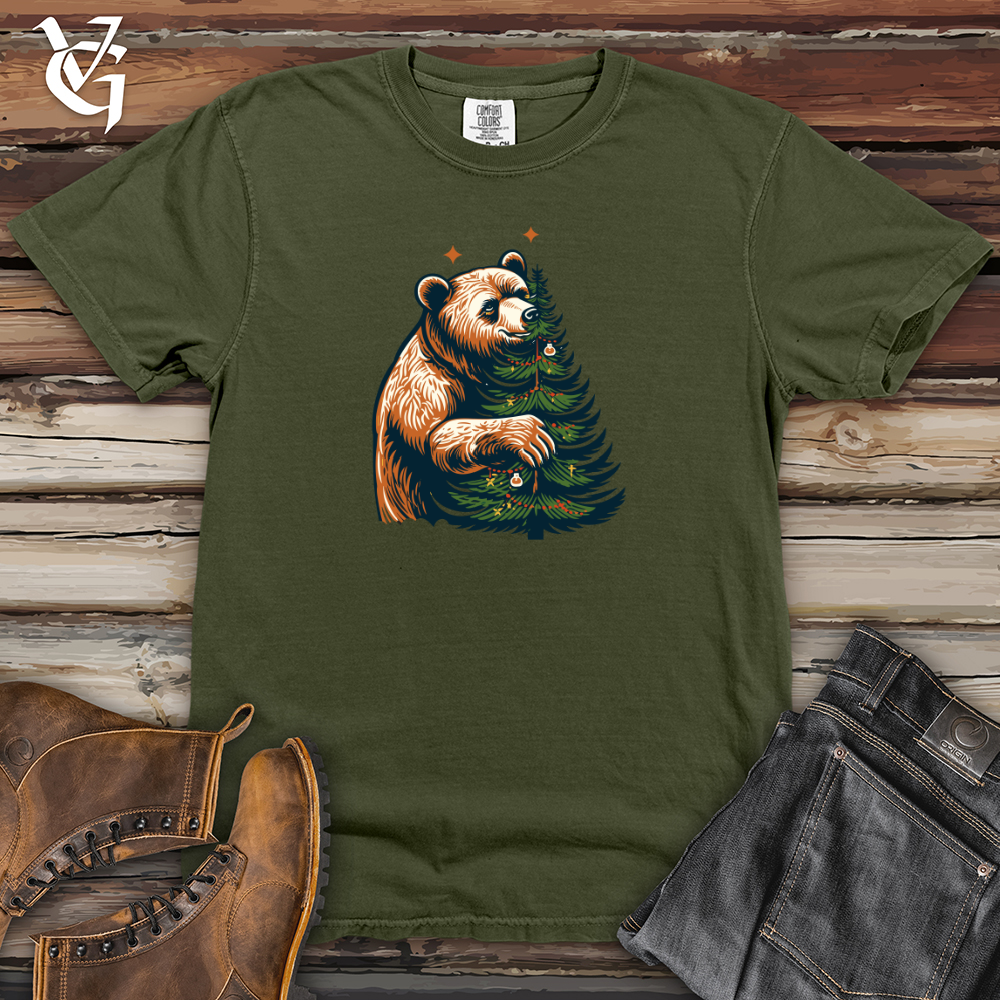 Viking Goods Retro Tree Trimming Bear Heavy Cotton Comfort Colors Tee Moss / L