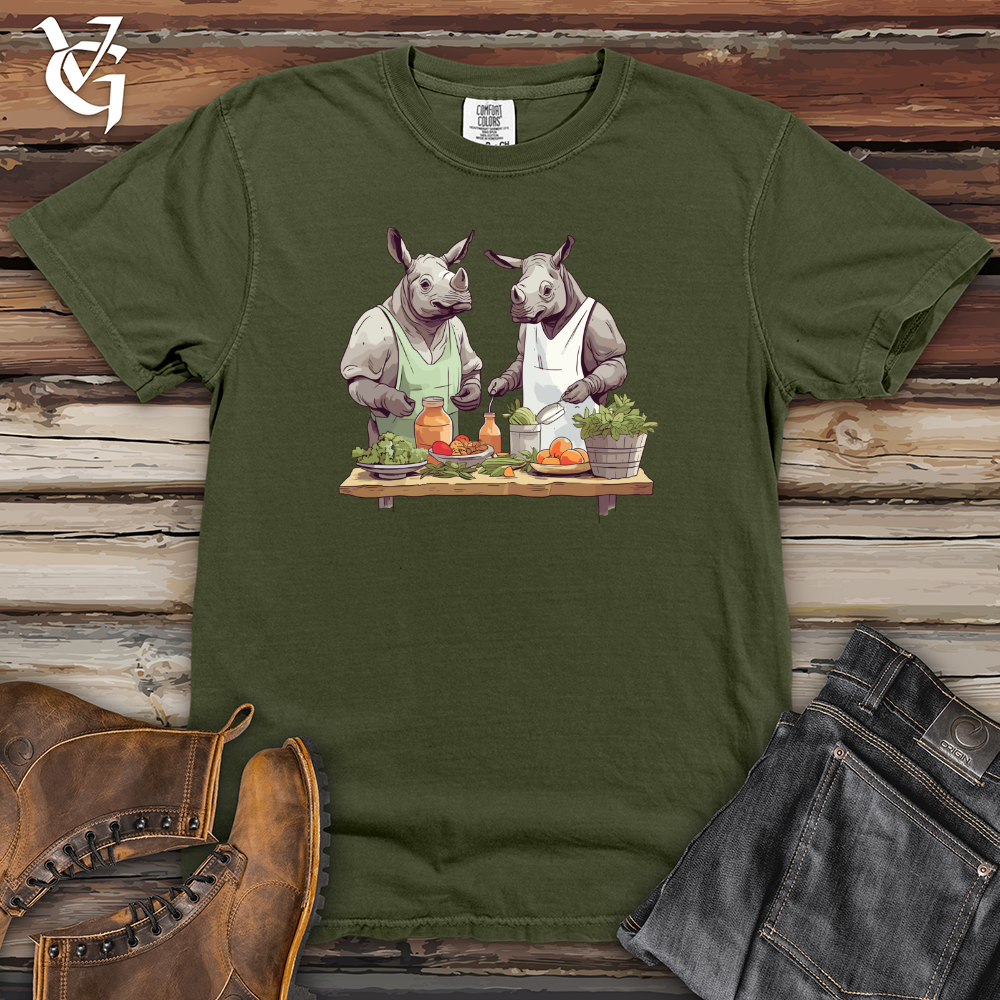 Viking Goods Rhinos Cooking Gourmet Heavy Cotton Comfort Colors Tee Moss / L