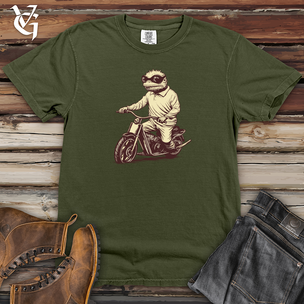 Viking Goods Scootering Lizard Adventure Heavy Cotton Comfort Colors Tee Moss / L