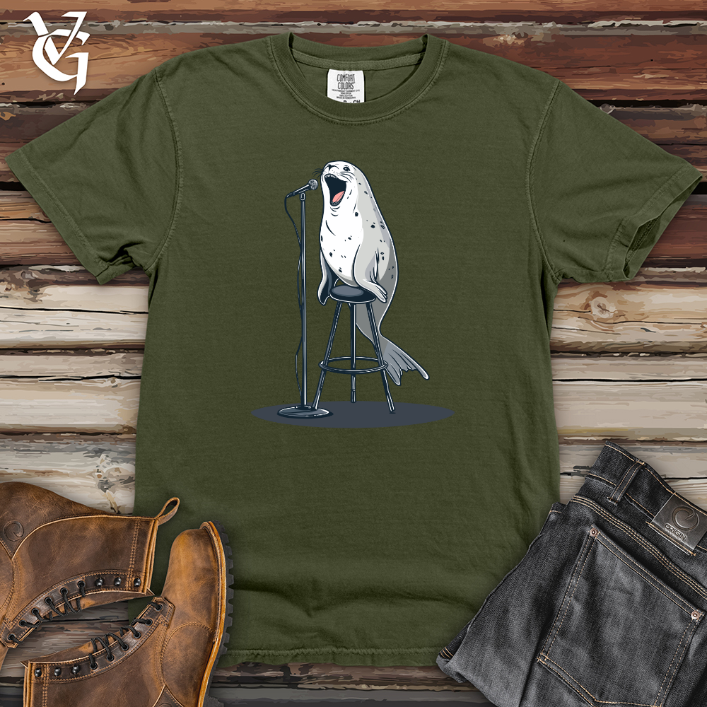 Viking Goods Seal Stand Up Comedian Heavy Cotton Comfort Colors Tee Moss / L
