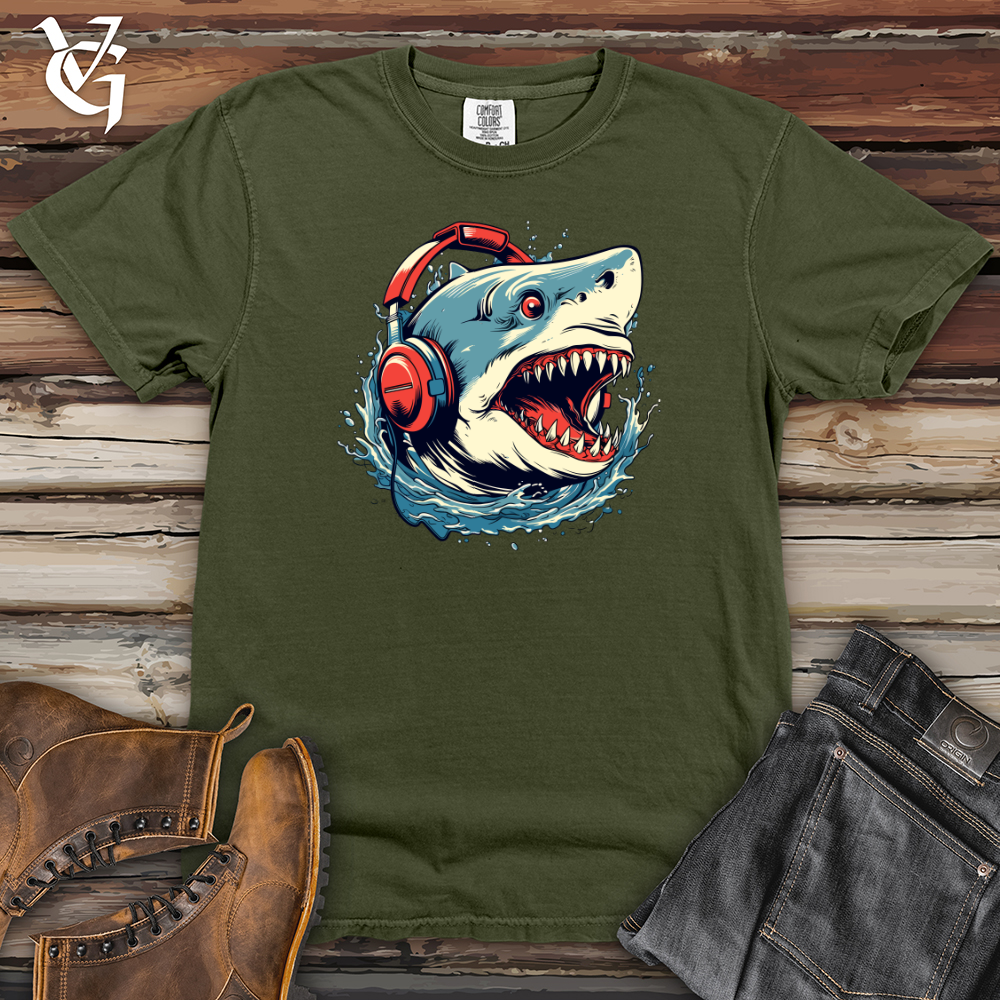 Viking Goods Shark Deep Dive Soundwave Symphony Heavy Cotton Comfort Colors Tee Moss / L